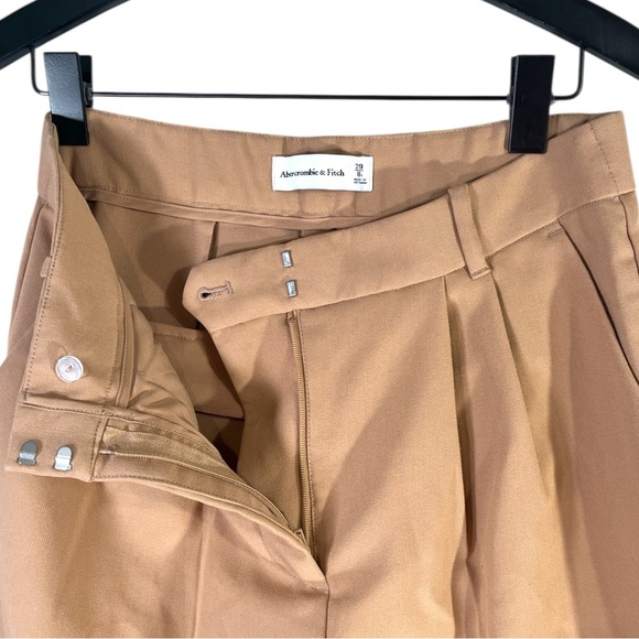 Abercrombie & Fitch Harper Tailored Ultra Wide Leg Pant size 8 short in Brown - Picture 5 of 8